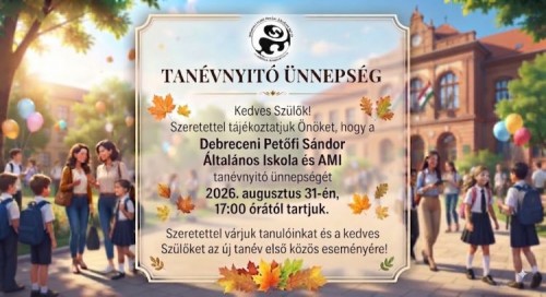 Tanévnyitóra kép